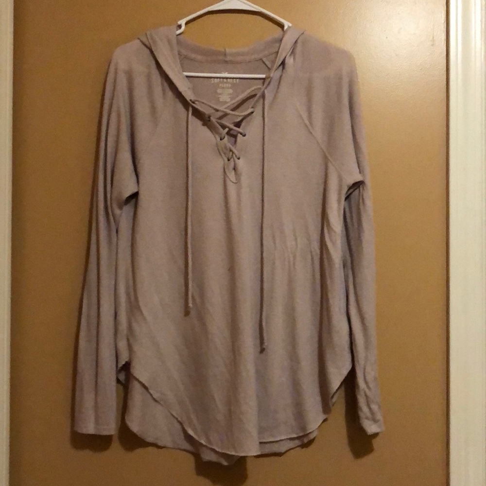 Tan long sleeve hoodie